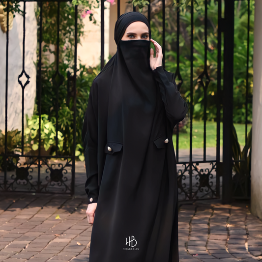 Hawa Overhead Khimar Dress Hijaberlin - Midnight