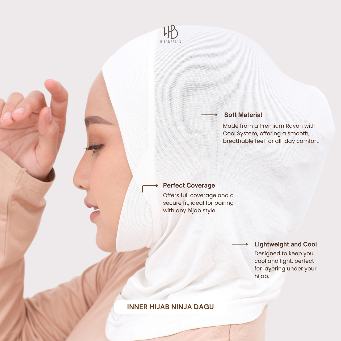 Inner Hijab Ninja Dagu Covercool - Hijaberlin