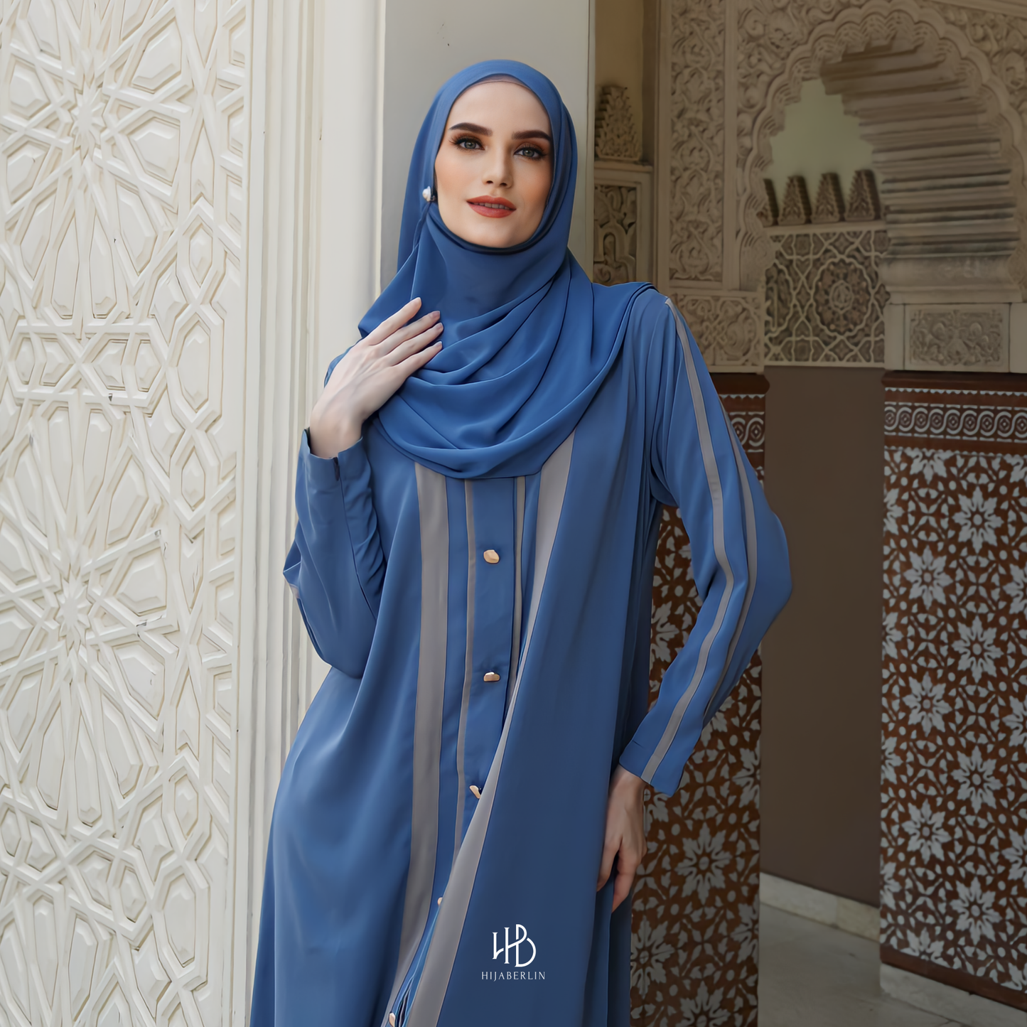 Fatimah Abaya Set Hijaberlin - Azure