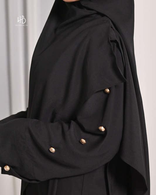 Hamnah Dress Set Khimar - Black
