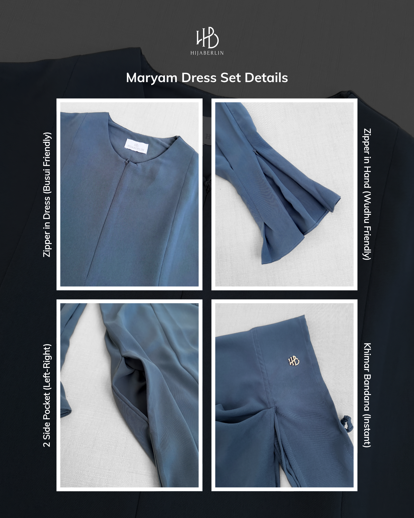 Maryam Dress Set White - Hijaberlin