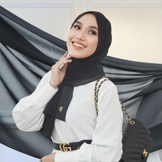 Basic Shawl Ultrasoft Hijaberlin - Black