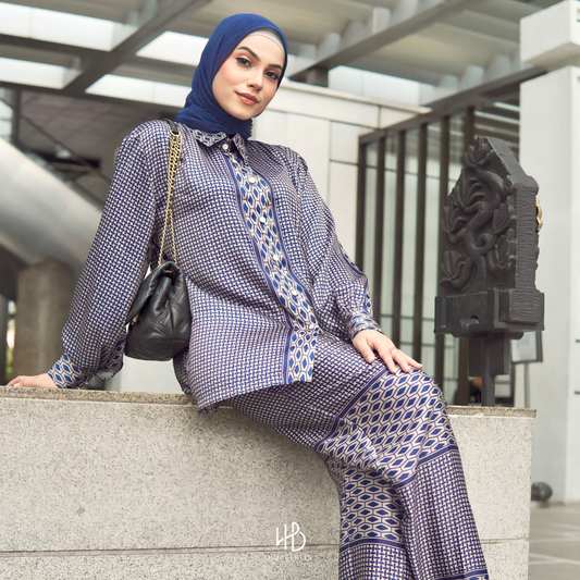 Zea One Set Hijaberlin - Sapphire