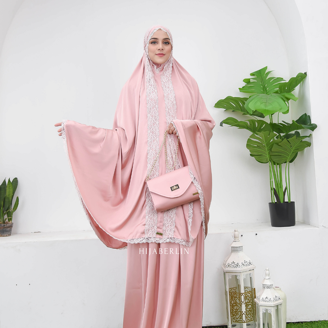 Khadijah Prayer Set Hijaberlin - Peach