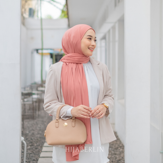 Vouges Instan Shawl 2in1 Hijaberlin - Peach