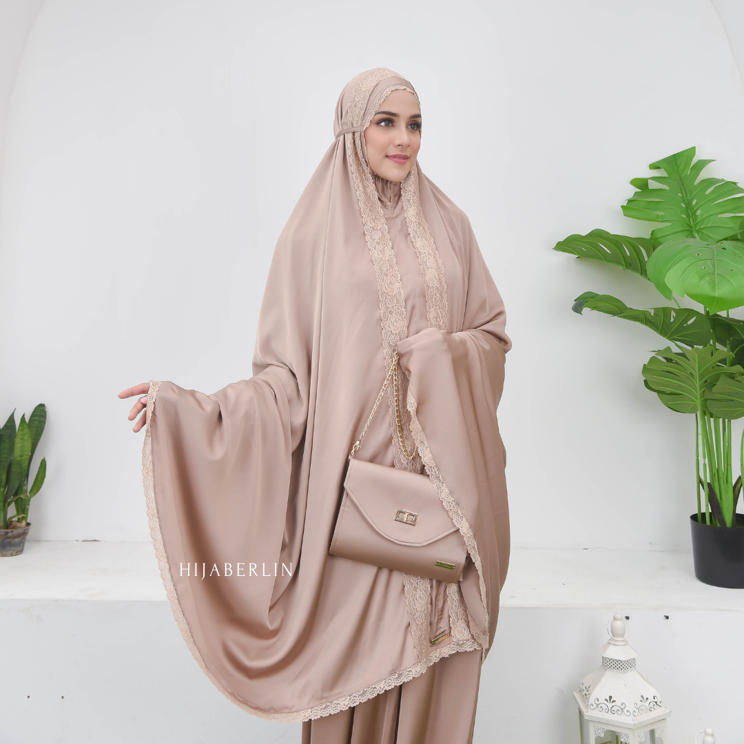 Khadijah Prayer Set Hijaberlin - Brown