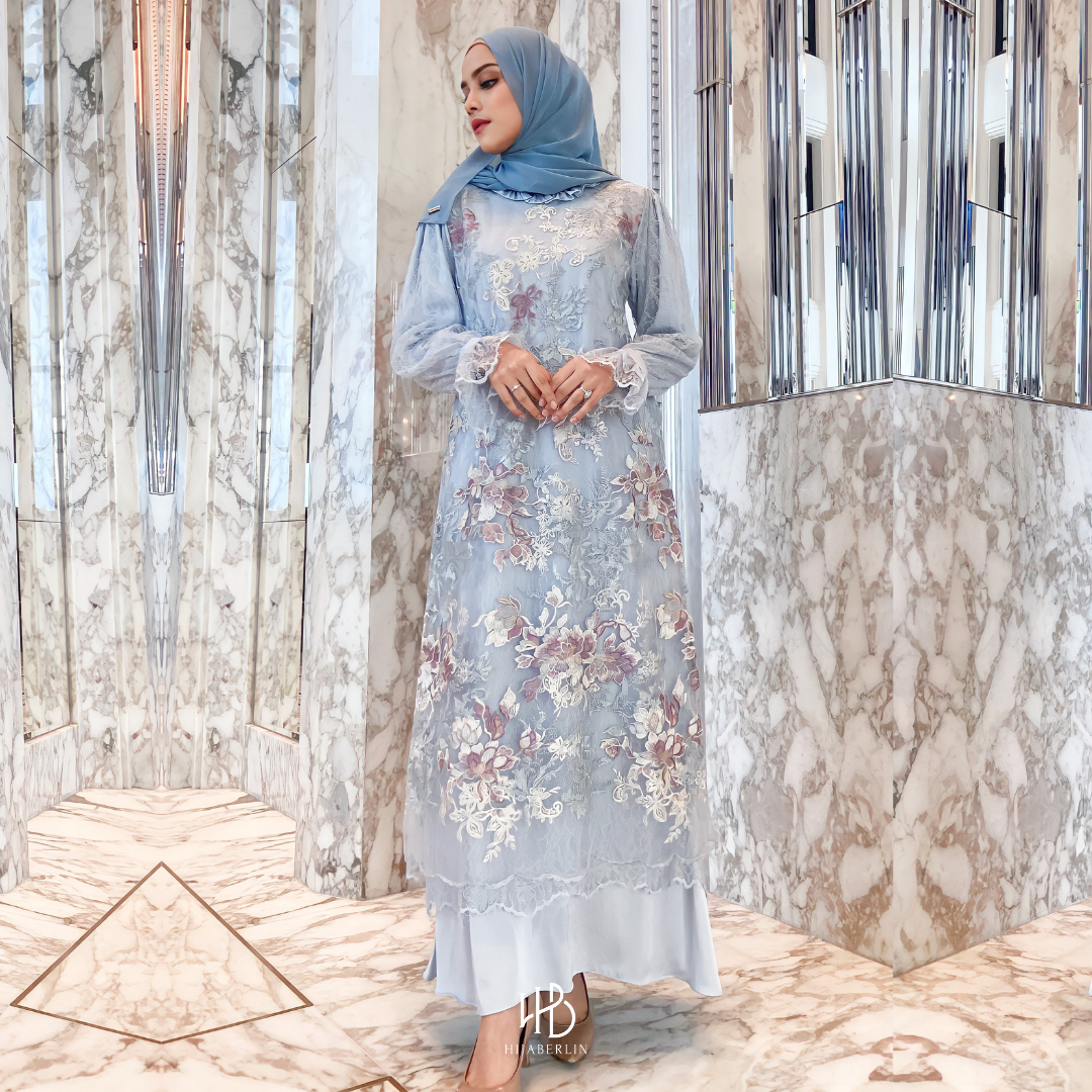 Precious Collection Hijaberlin - Rania Dress Bluesoft