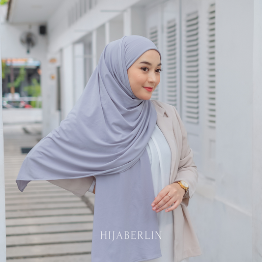 Vouges Instan Shawl 2in1 Hijaberlin - Silver