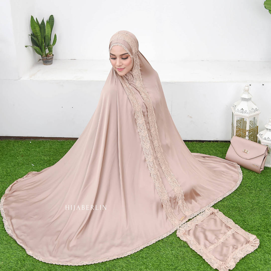 Khadijah Prayer Set Hijaberlin - Brown