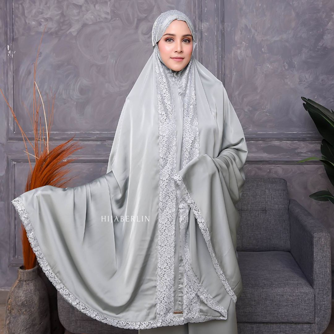 Khadijah Prayer Set Hijaberlin - Sage Green