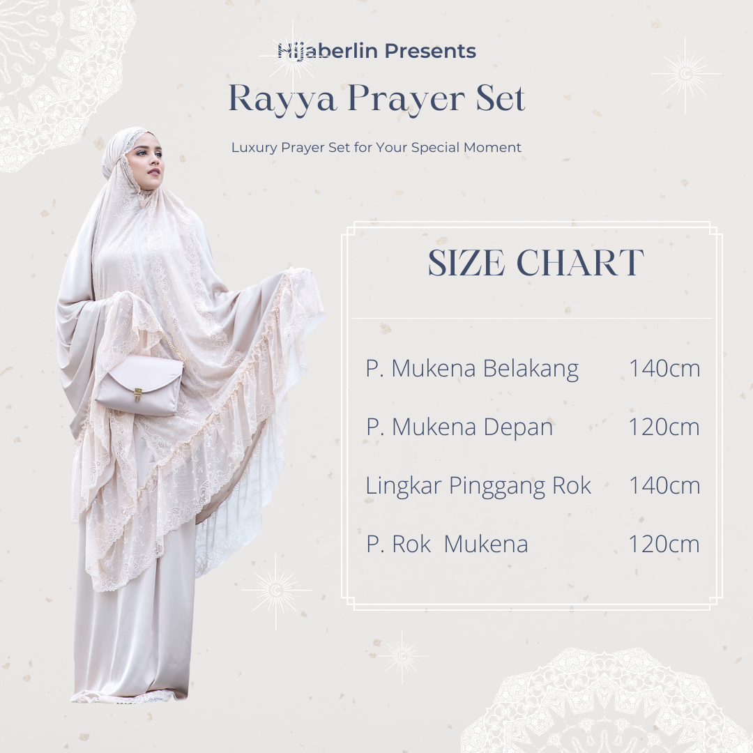 Rayya Luxury Prayer Set Hijaberlin - Cream