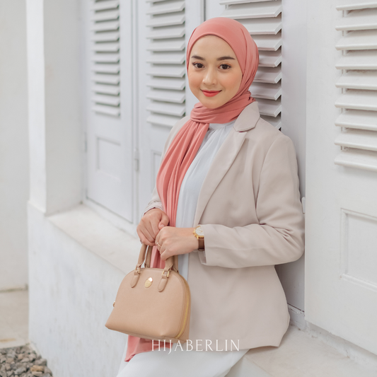 Vouges Instan Shawl 2in1 Hijaberlin - Peach
