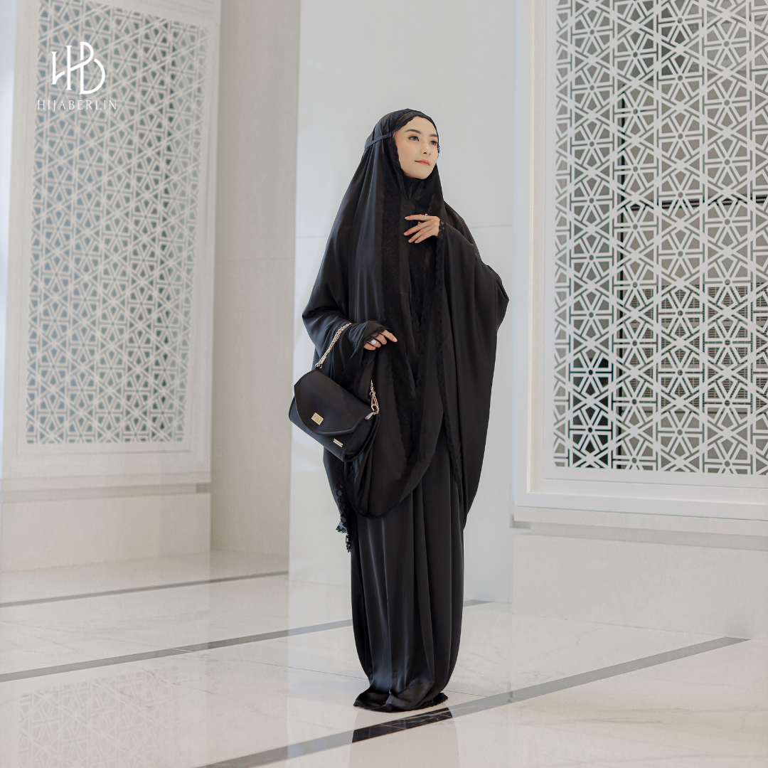 Khadijah Prayer Set Hijaberlin - Noir