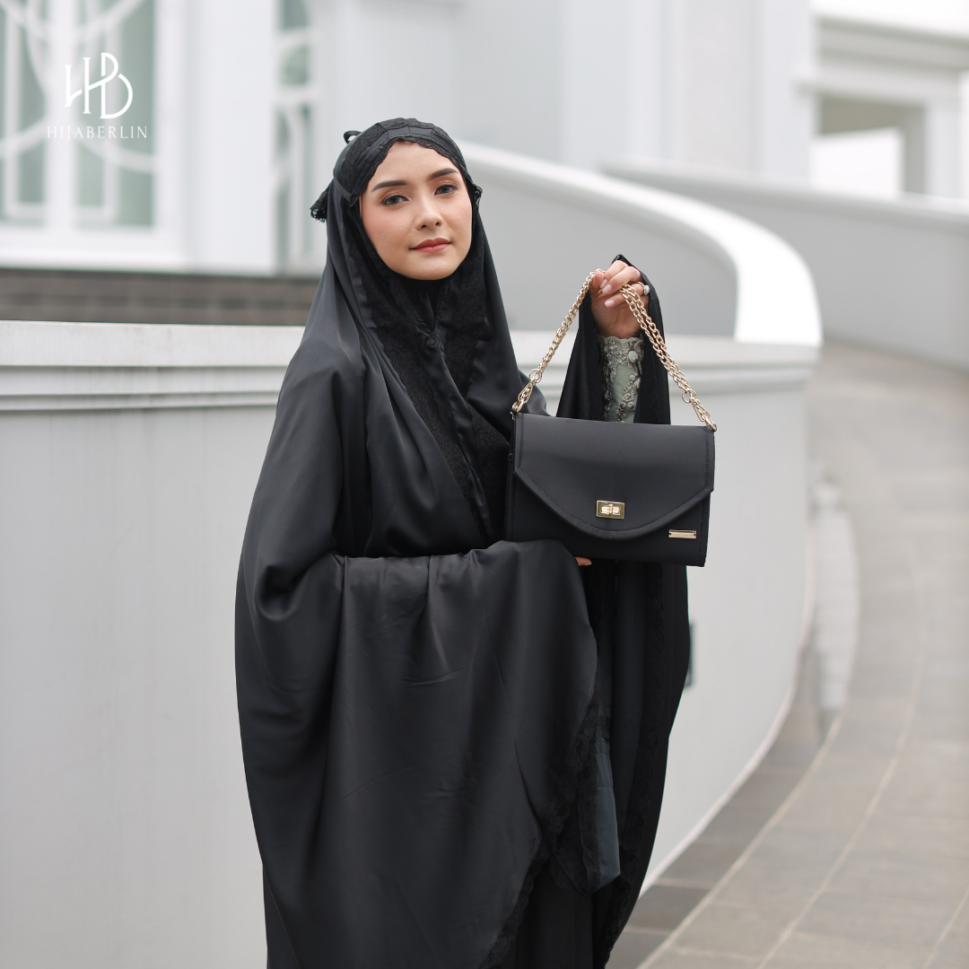 Khadijah Prayer Set Hijaberlin - Noir