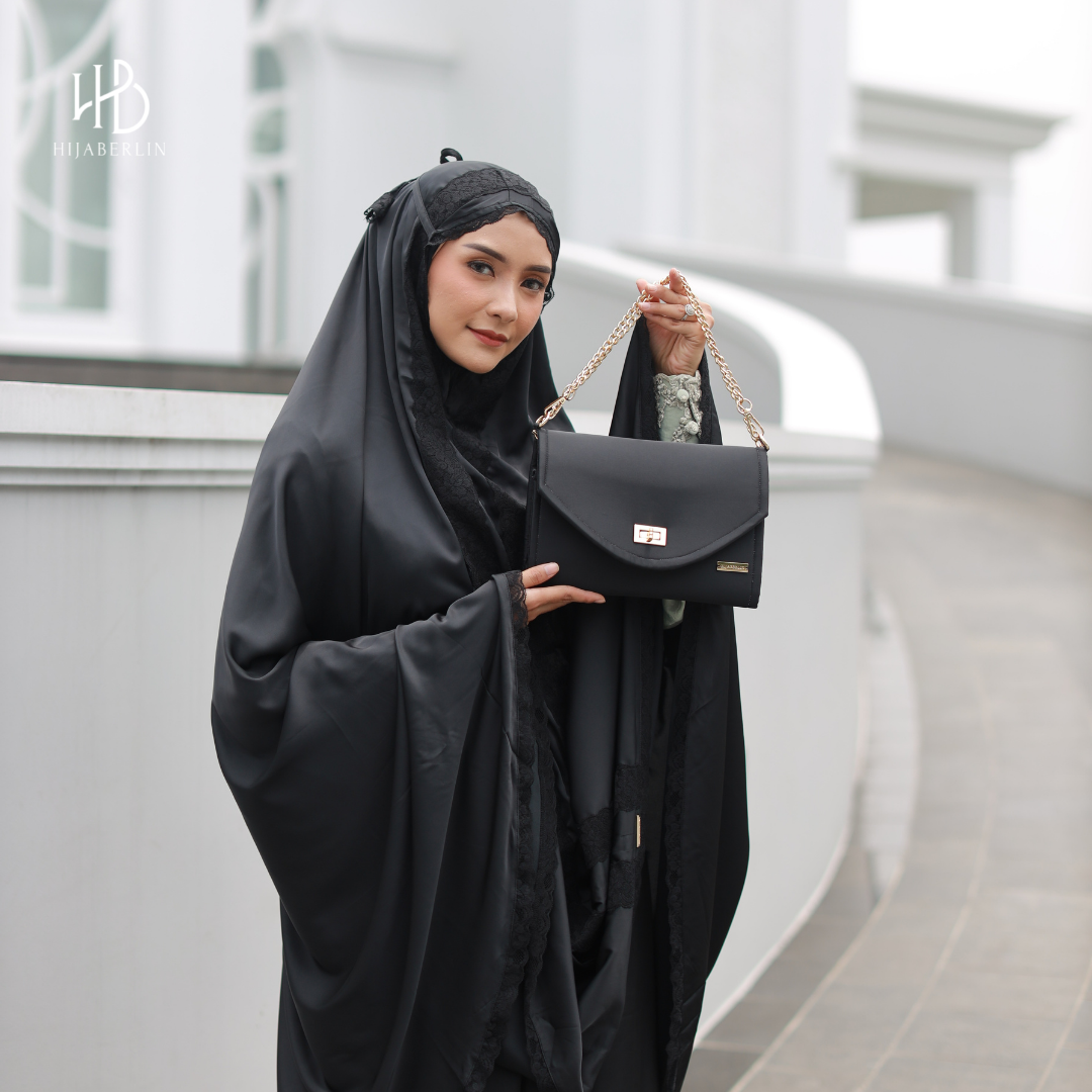 Khadijah Prayer Set Hijaberlin - Noir
