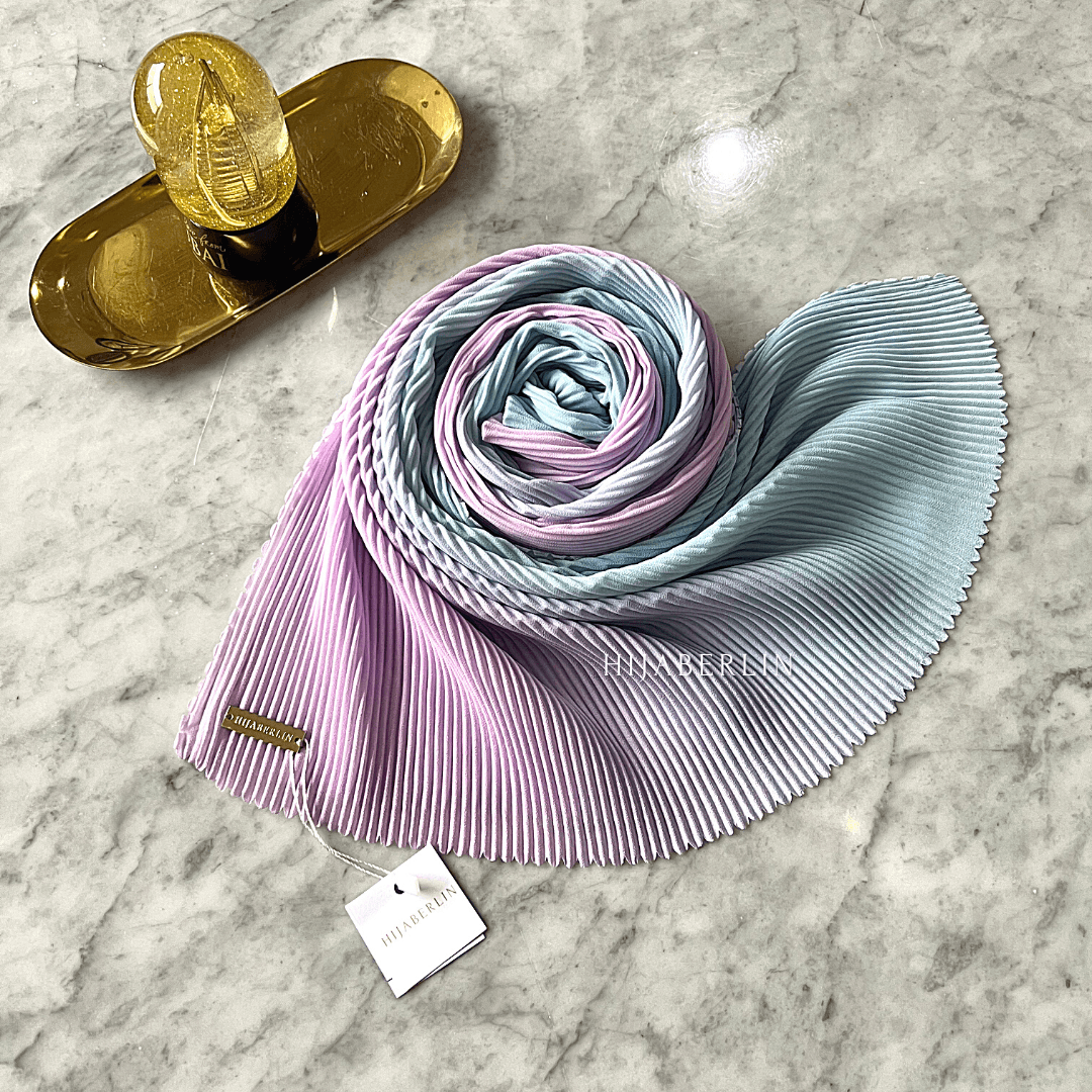 Mazia Pleats Shawl Ombre Hijaberlin - Unicorn