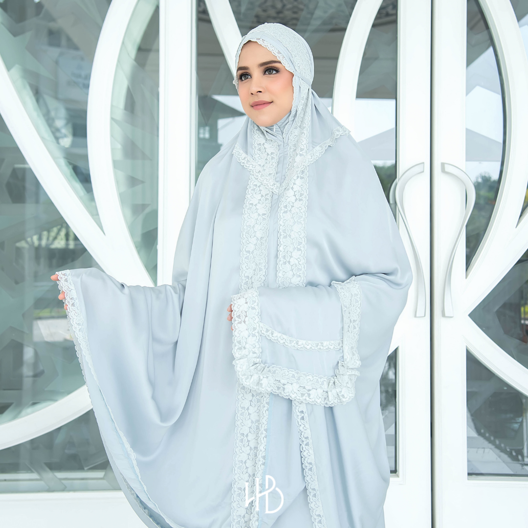 Umrah Prayer Set Hijaberlin - Blue Soft