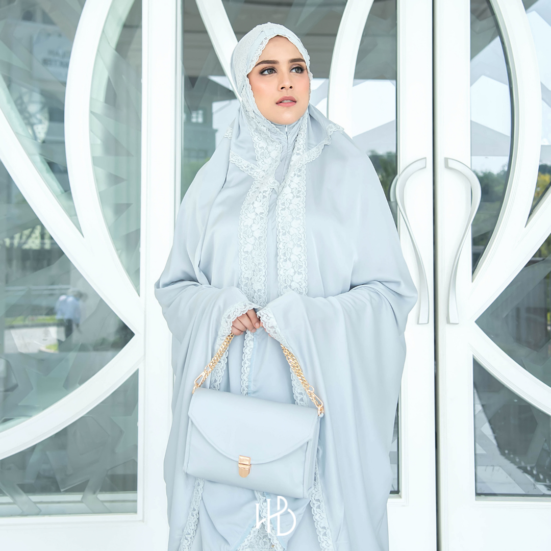 Umrah Prayer Set Hijaberlin - Blue Soft