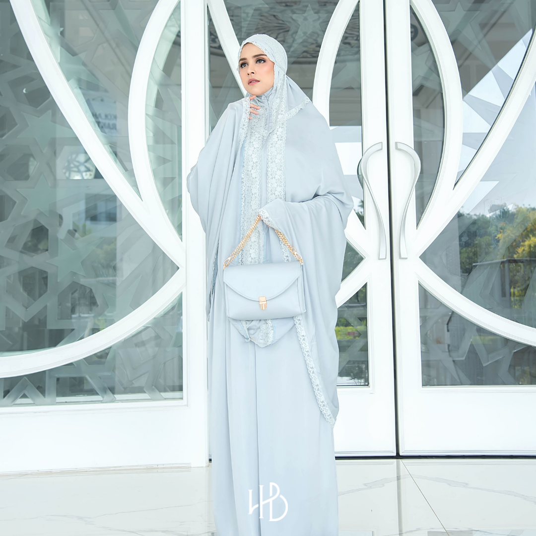 Umrah Prayer Set Hijaberlin - Blue Soft