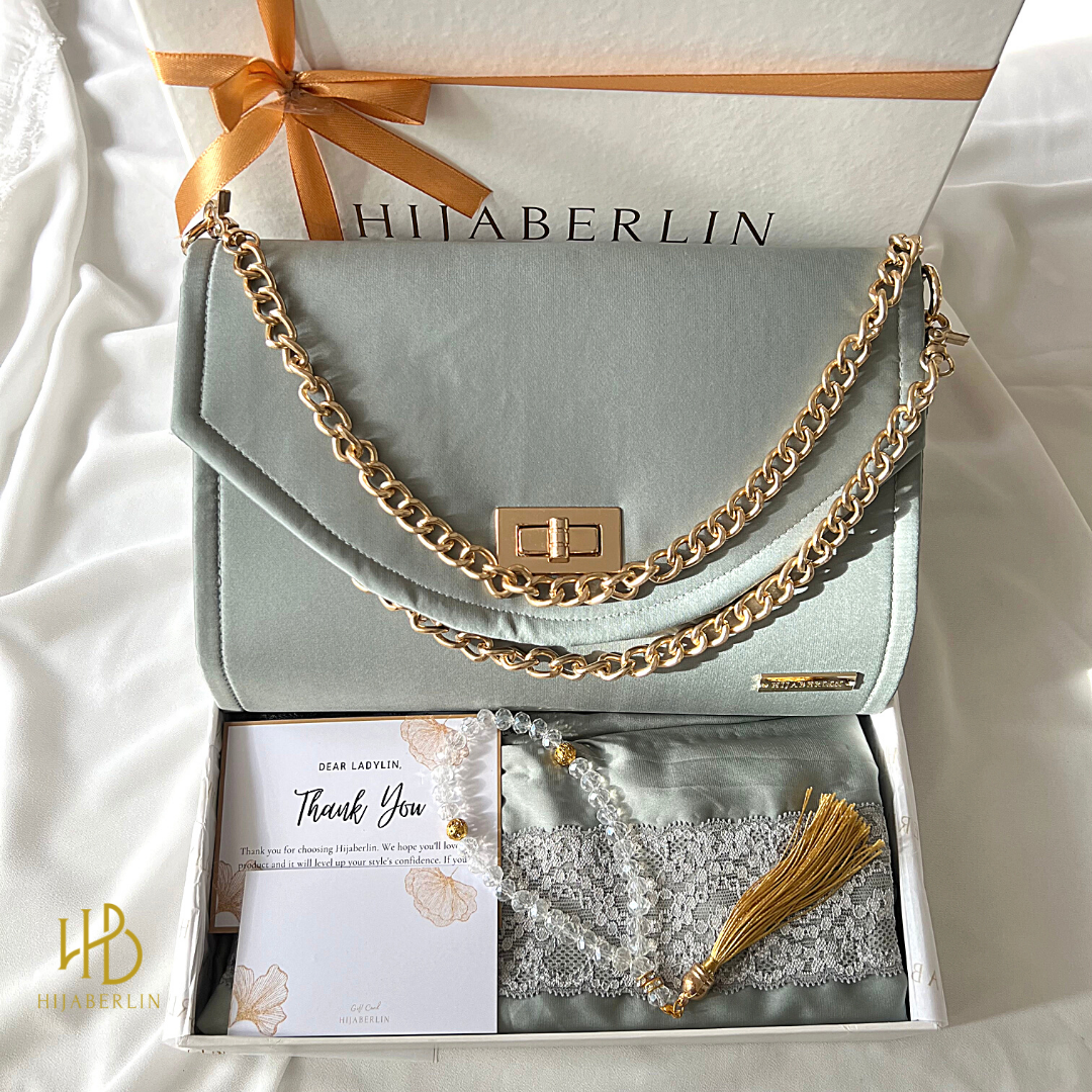 Khadijah Prayer Set Hijaberlin - Sage Green