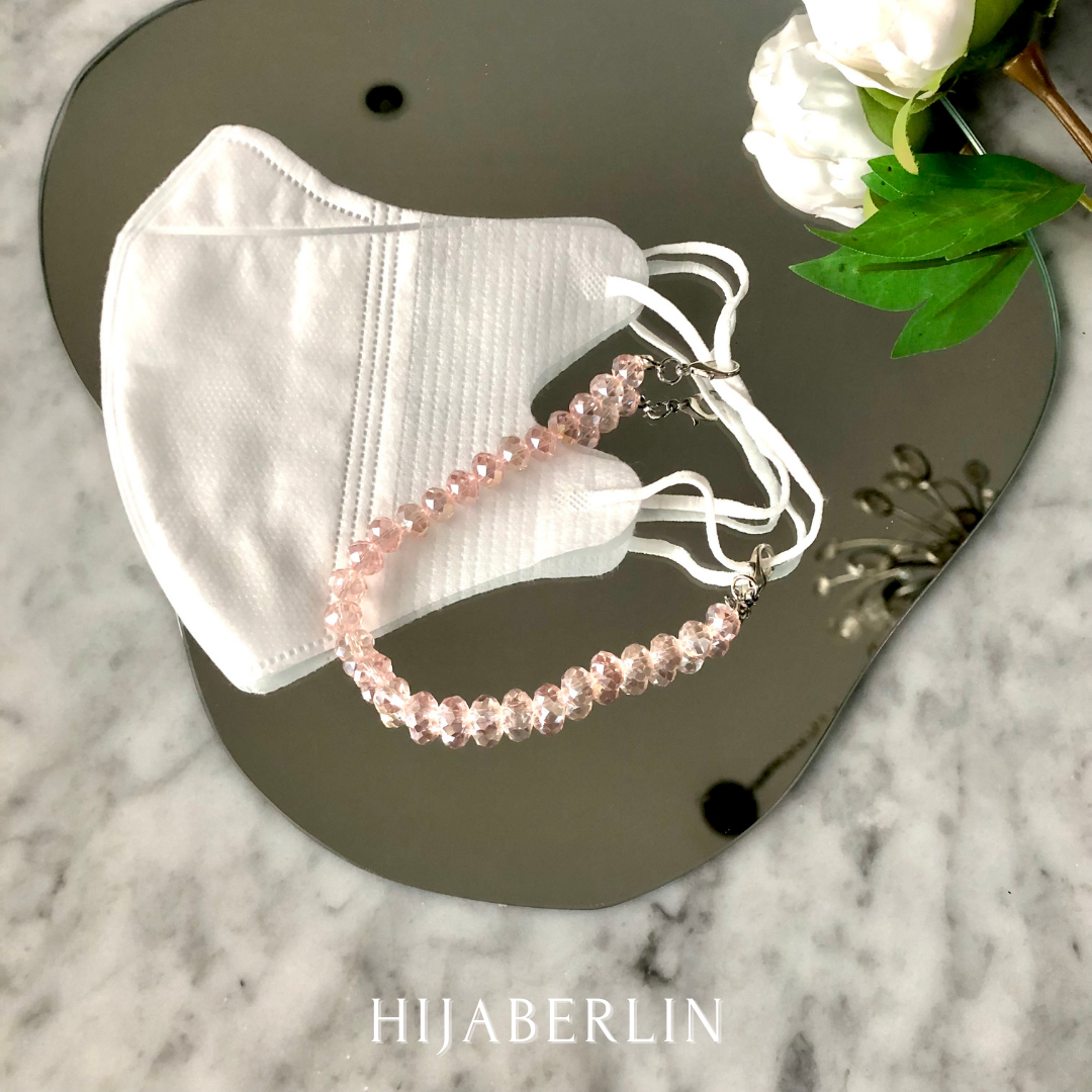 Mask Connector Crystal Beads Premium Hijaberlin