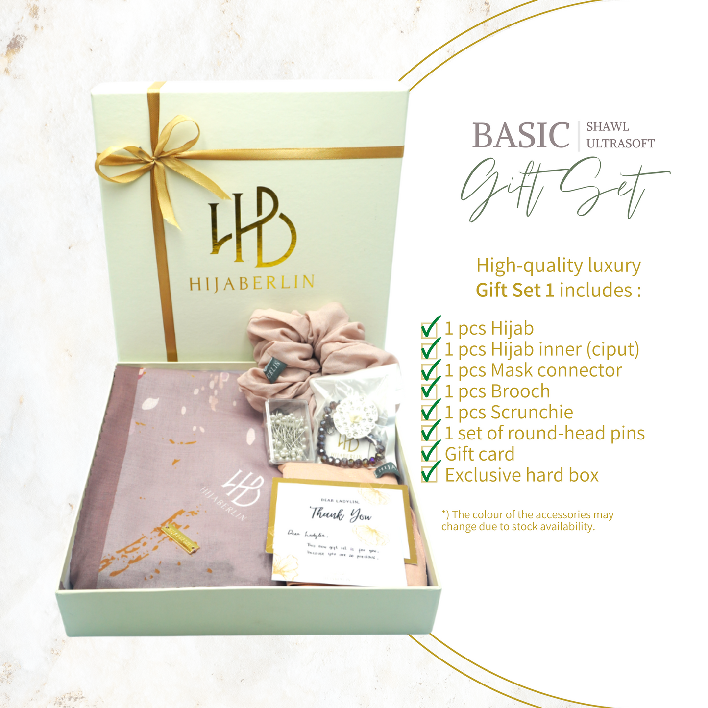 Voal Marble Shawl Gift Set 1