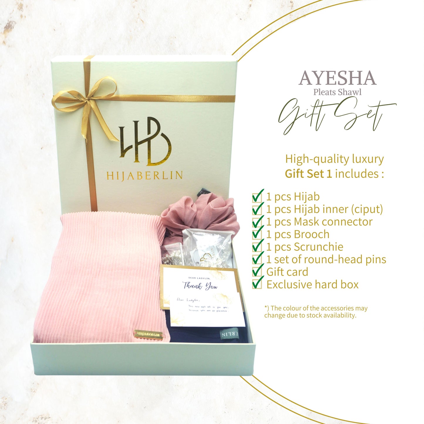 Ayesha Pleats Shawl Gift Set 1