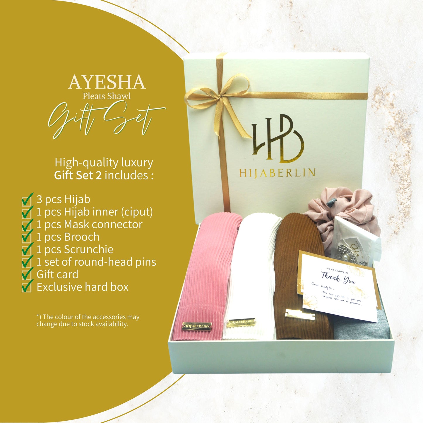 Ayesha Pleats Shawl Gift Set 3