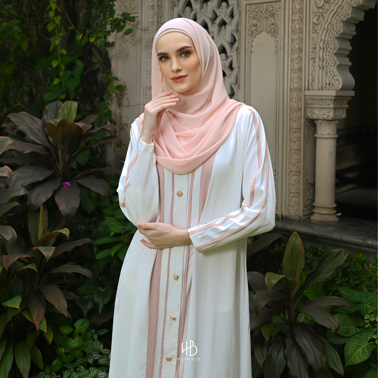 Fatimah Abaya Set Hijaberlin - Pearl