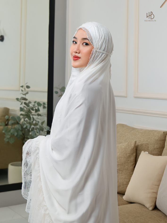 Rayya Prayer Set White - Hijaberllin