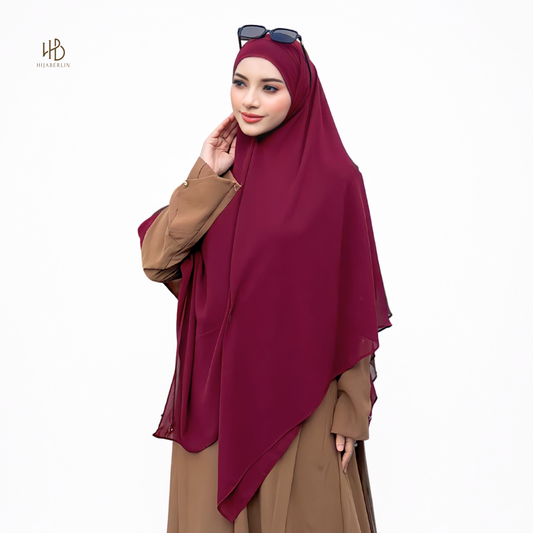 Shafa Khimar - Maroon