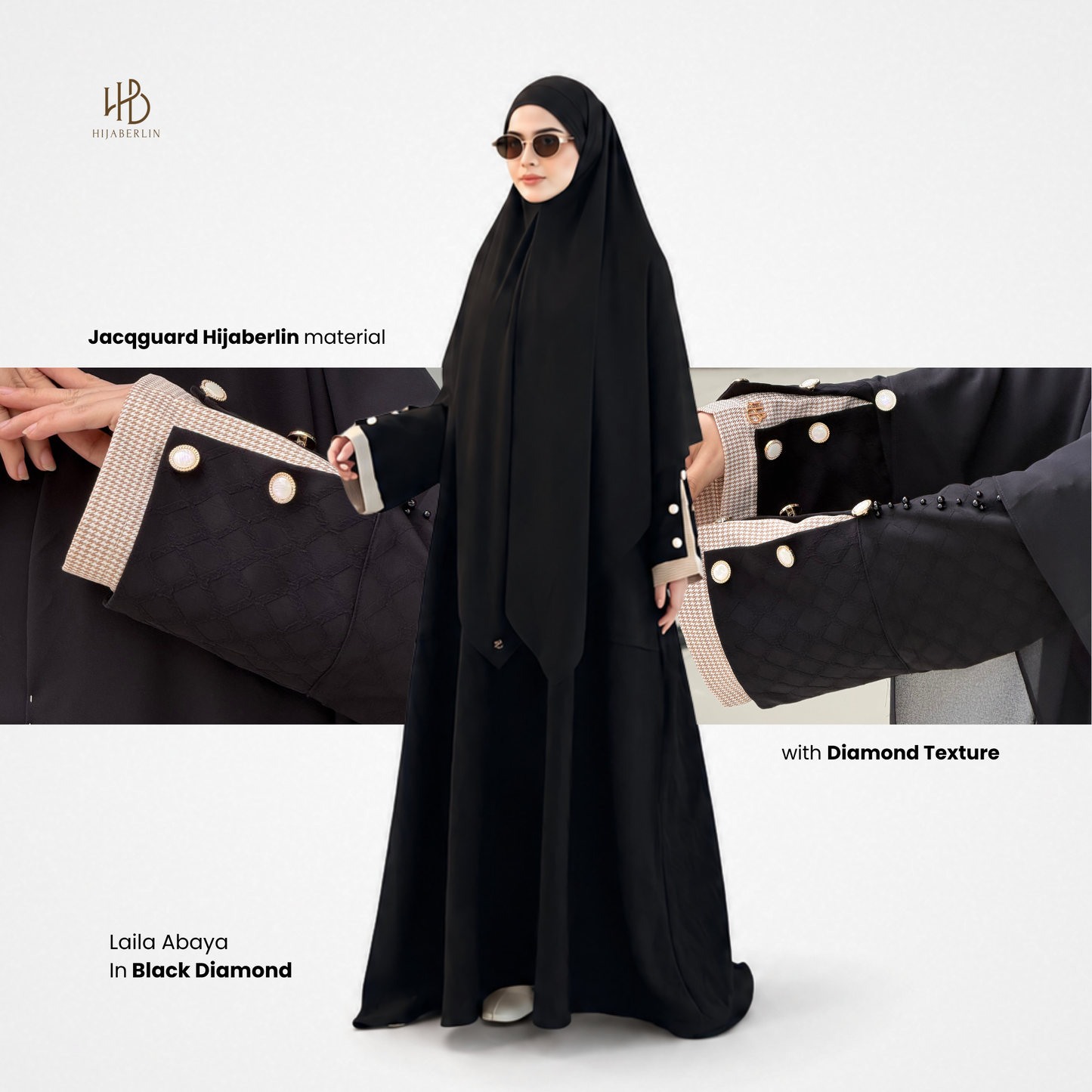 Laila Abaya - Black Diamond