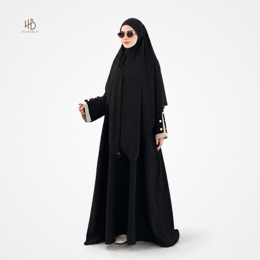 Laila Abaya - Black Diamond
