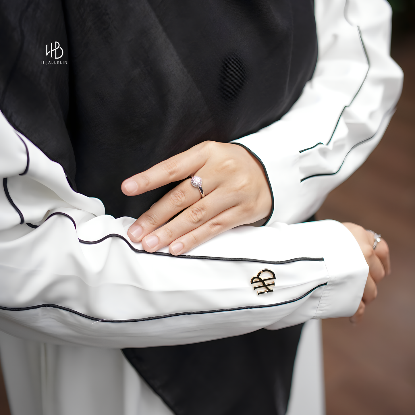 Hanifa Dress - White Black