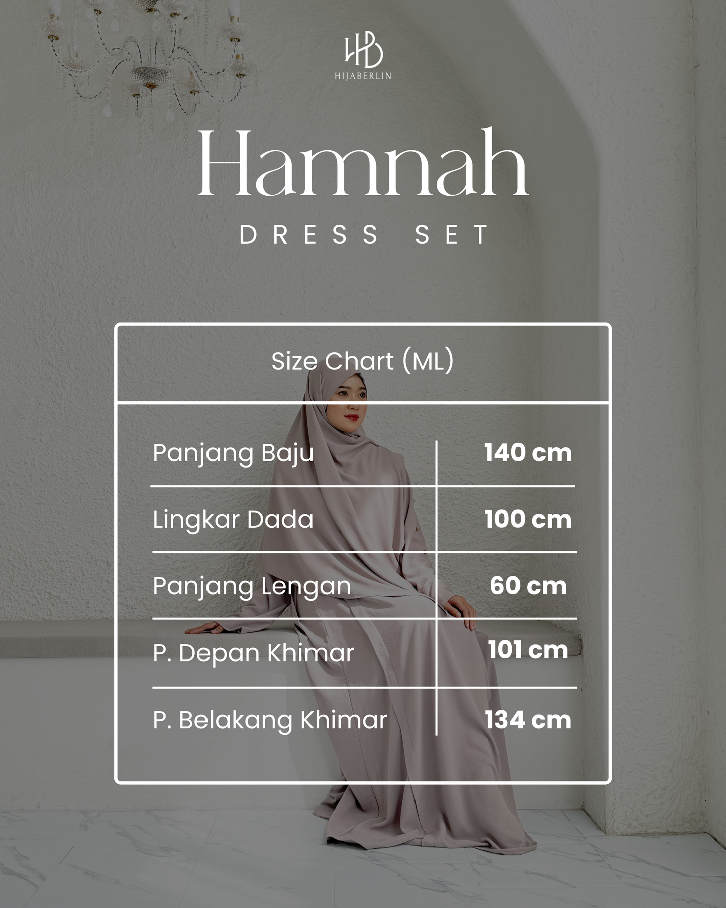 Hamnah Dress Set Khimar - Hazelnut