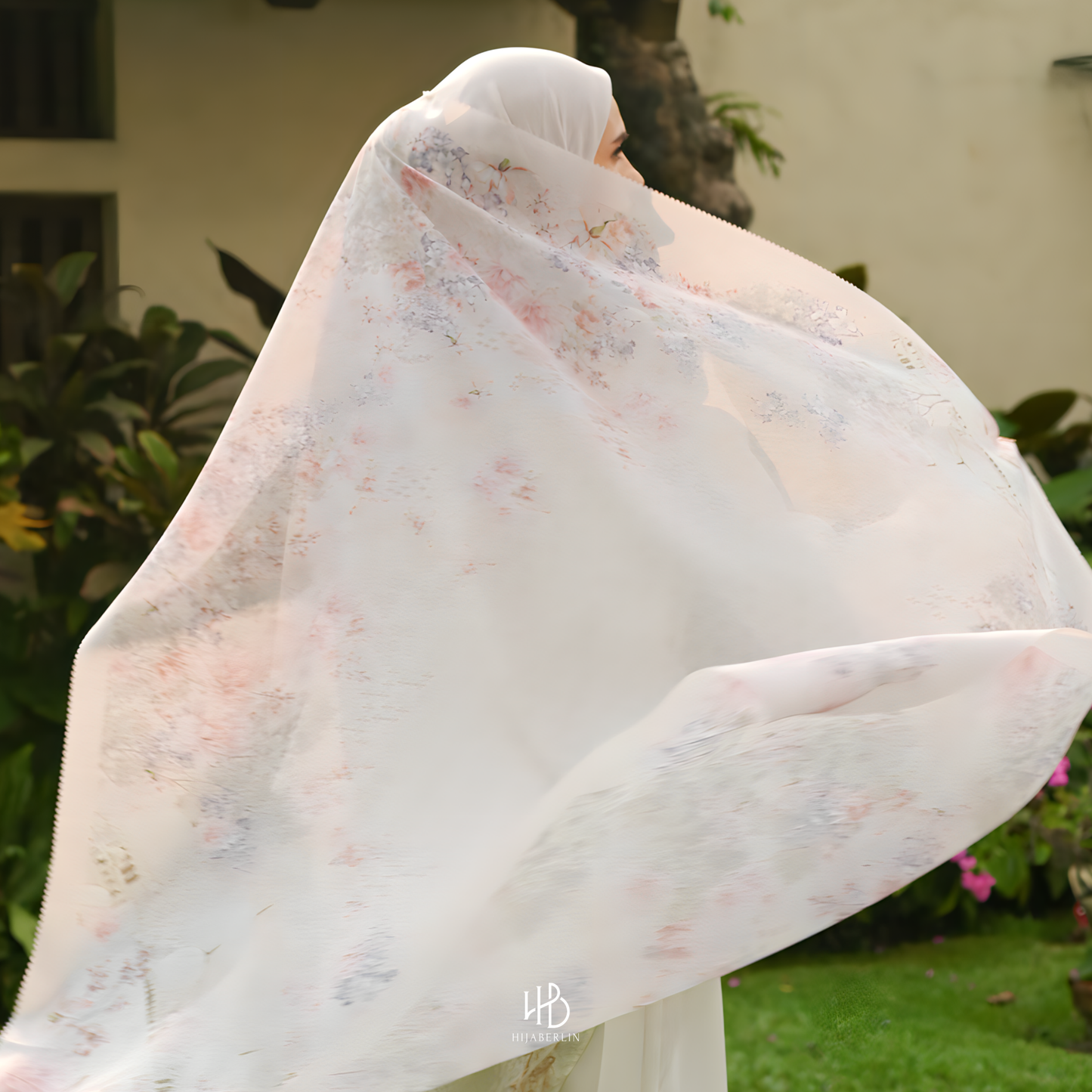 Fiore Scarf Hijaberlin - Crema