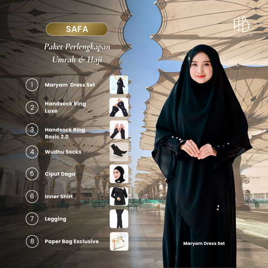 [SPECIAL UMRAH BUNDLING] Safa Set Umroh Haji Bundling Gamis Aksesoris Premium Gift