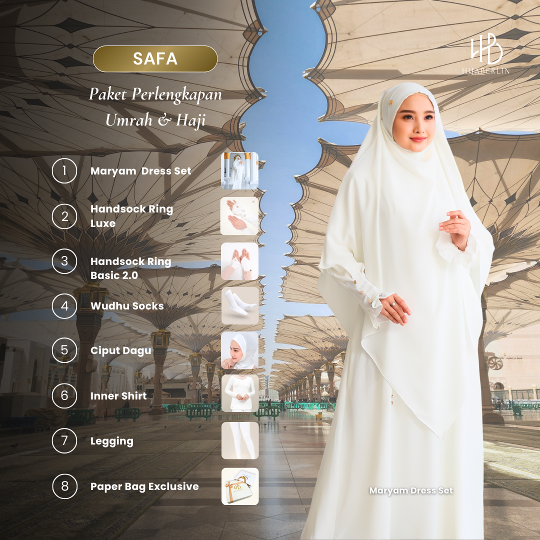 [SPECIAL UMRAH BUNDLING] Safa Set Umroh Haji Bundling Gamis Aksesoris Premium Gift