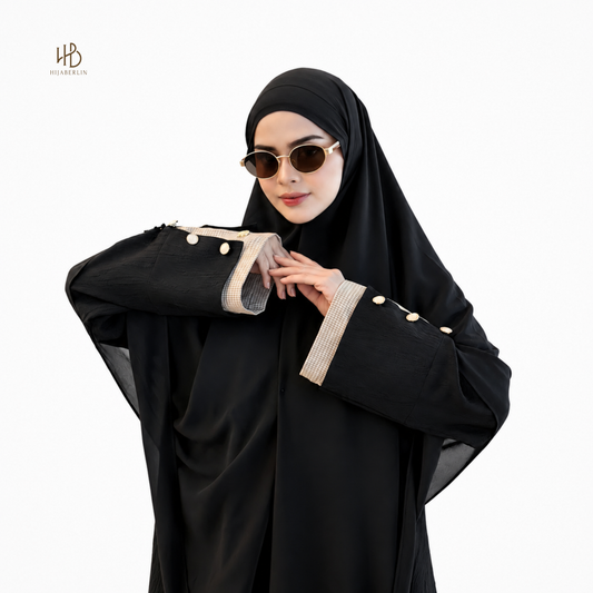 Laila Abaya - Black Marble