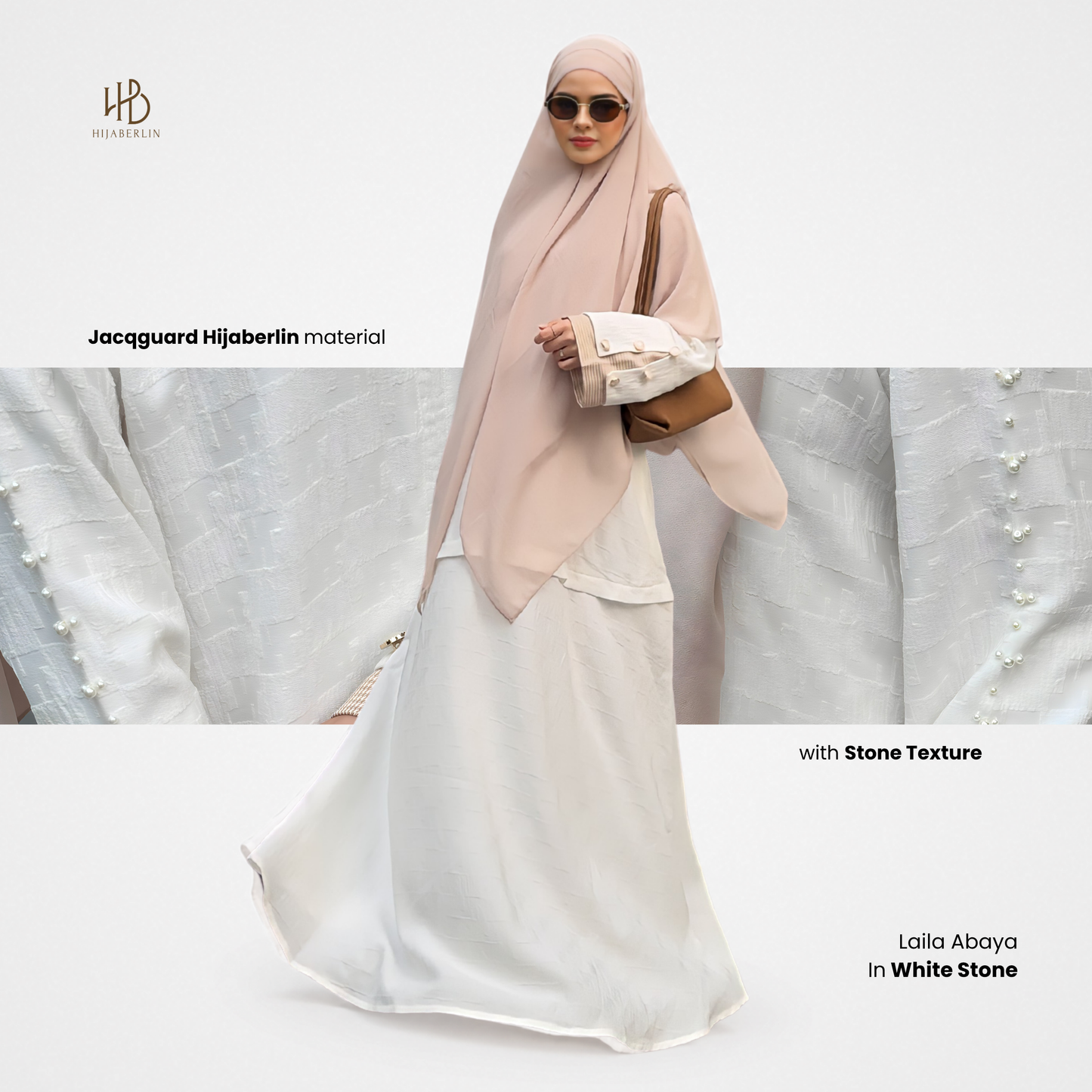 Laila Abaya - White Stone