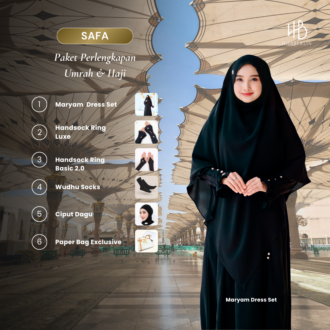 [SPECIAL UMRAH BUNDLING] Safa Set Umroh Haji Bundling Gamis Aksesoris Premium Gift