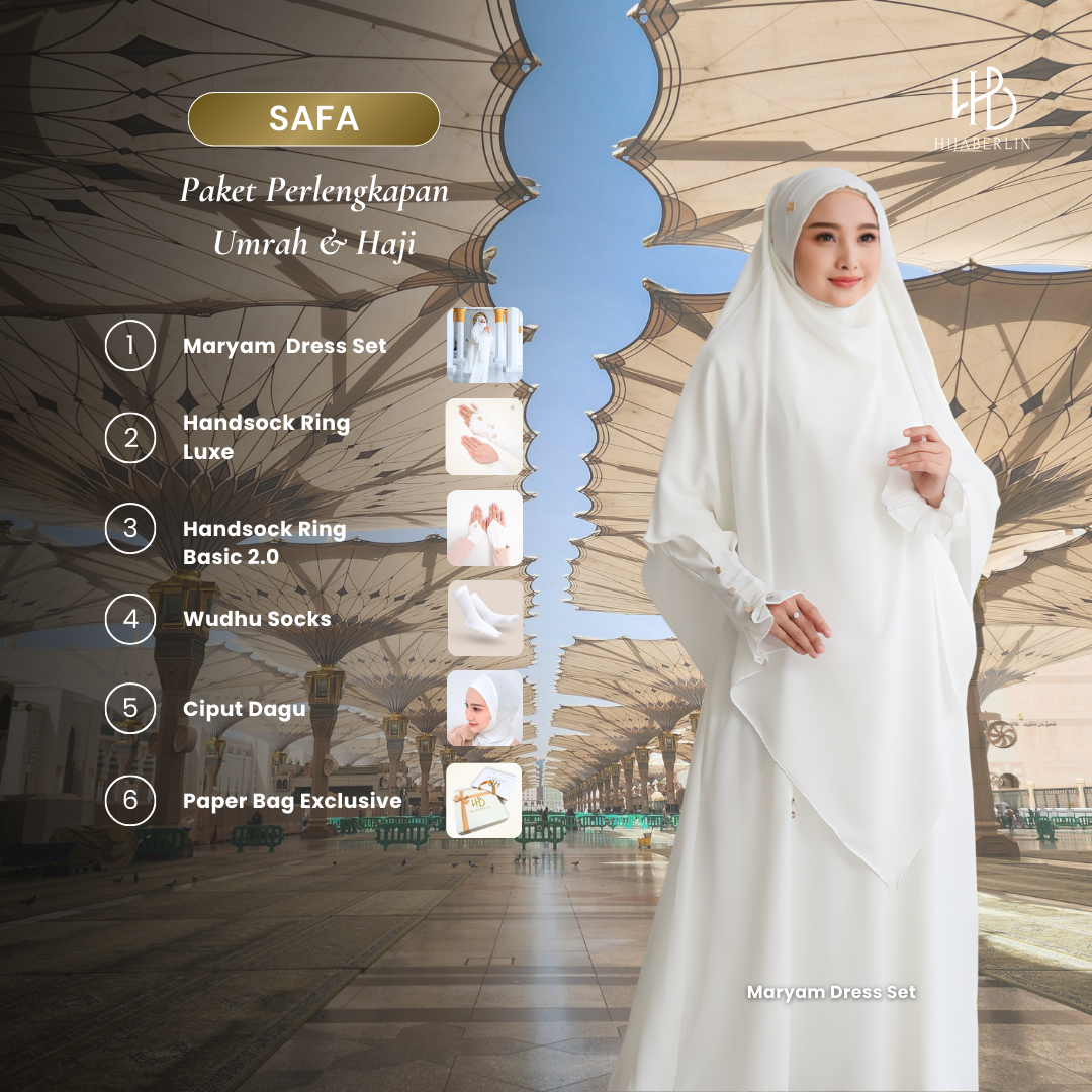 [SPECIAL UMRAH BUNDLING] Safa Set Umroh Haji Bundling Gamis Aksesoris Premium Gift