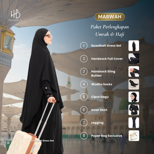 [SPECIAL UMRAH BUNDLING] Marwah Set Umroh Haji Bundling Gamis Aksesoris Premium Gift