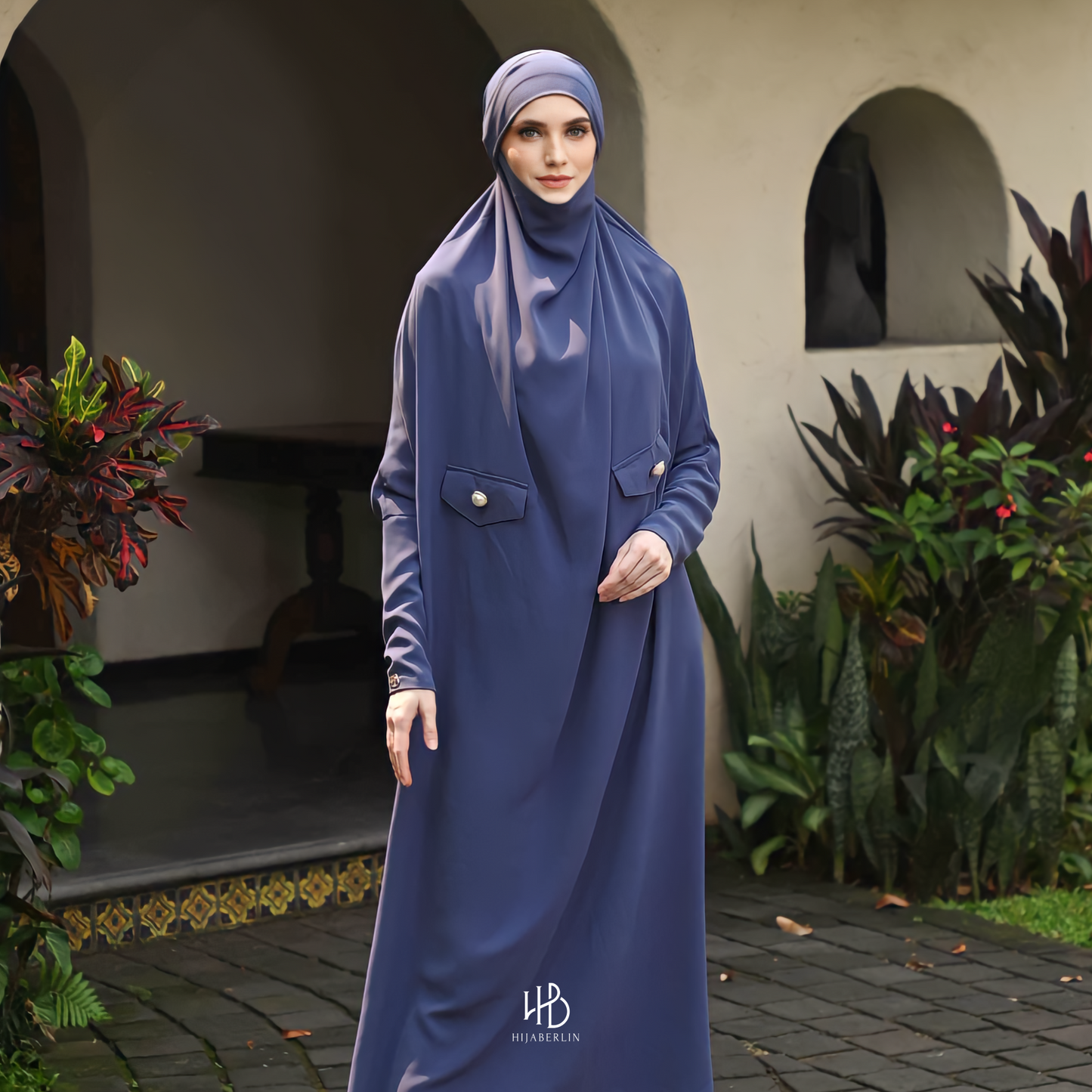 Hawa Overhead Khimar Dress Hijaberlin - Royal