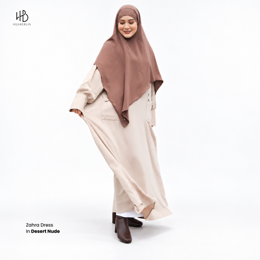 Zahra Dress Embroidery - Dessert Nude