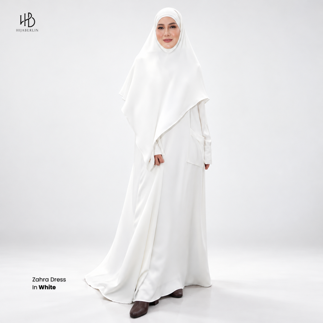 Zahra Dress Embroidery - White