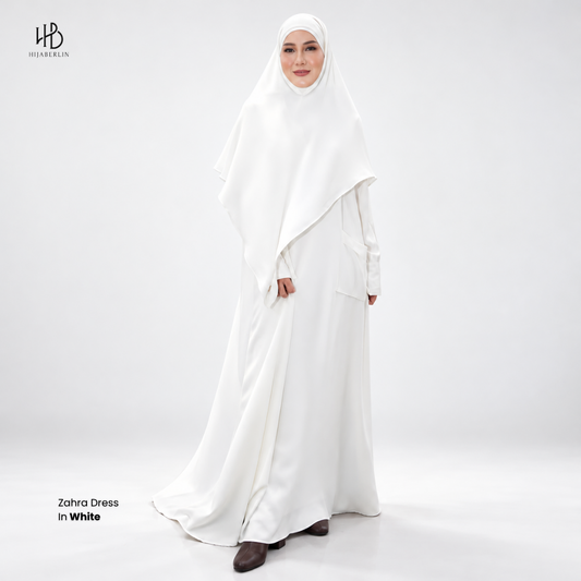 Zahra Dress Embroidery - White