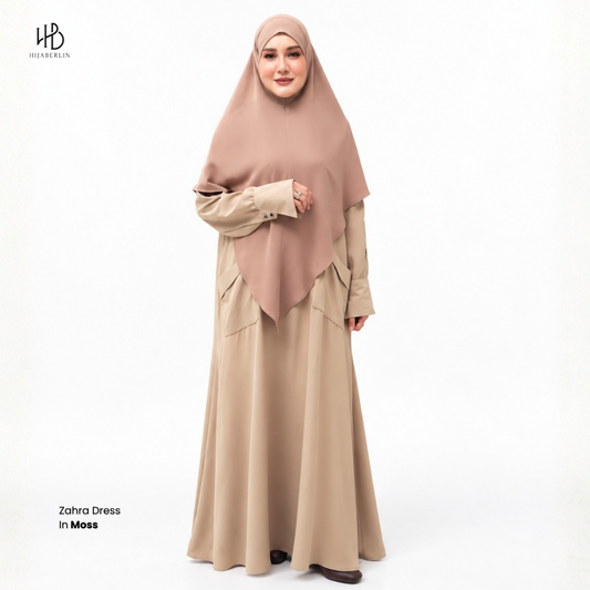 Zahra Dress Embroidery - Wood