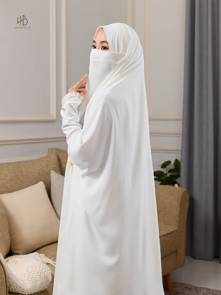 Hafshah Khimar Set White - Hijaberlin