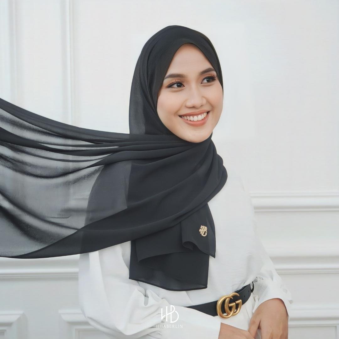 Basic Shawl Ultrasoft Hijaberlin - Black
